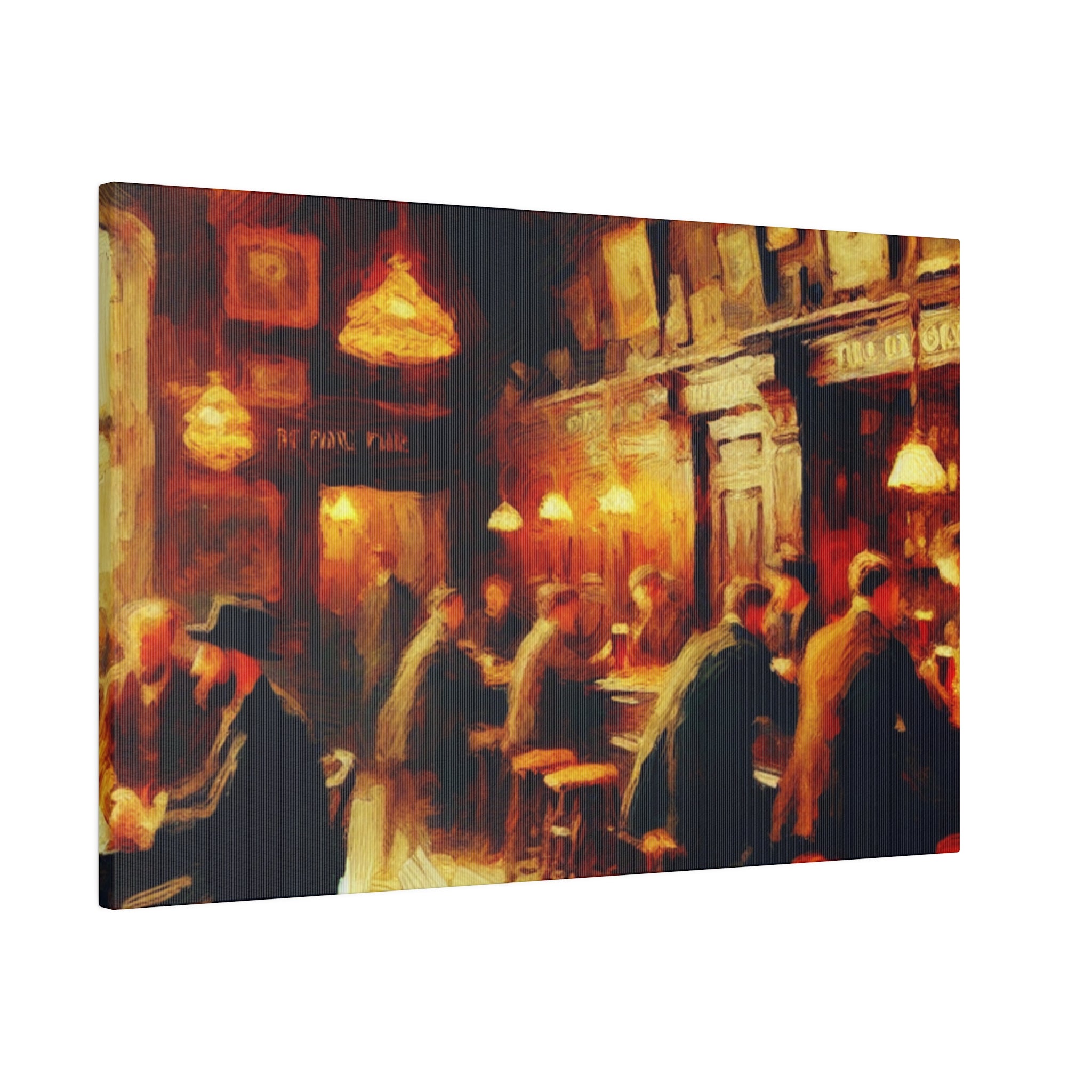 Emerald Harmony Irish Pub Bar Art Canvas