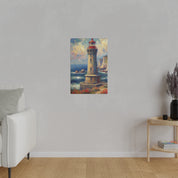 Beacon Muse Coastal Wall Art Lighthouse Painting Canvas