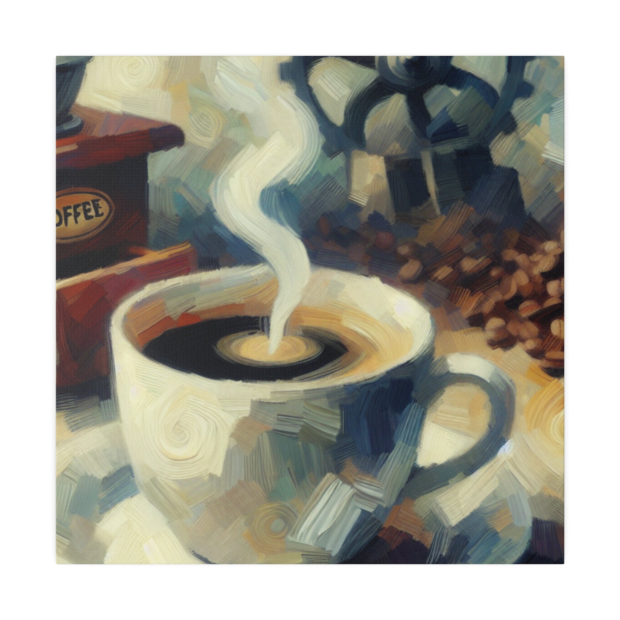 Rustic Craft Coffee Artwork Coffee Painting Canvas