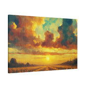 Country Serenity Floral Wall Art Sunflower Painting Canvas