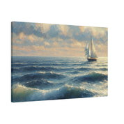 Sailboat Mirage Sailboat Painting Canvas