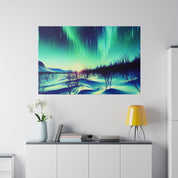 Aurora Mist Symphony Northern Lights Painting Canvas