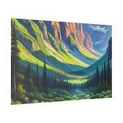 Majestic Dawn Mountain Landscape Painting Canvas