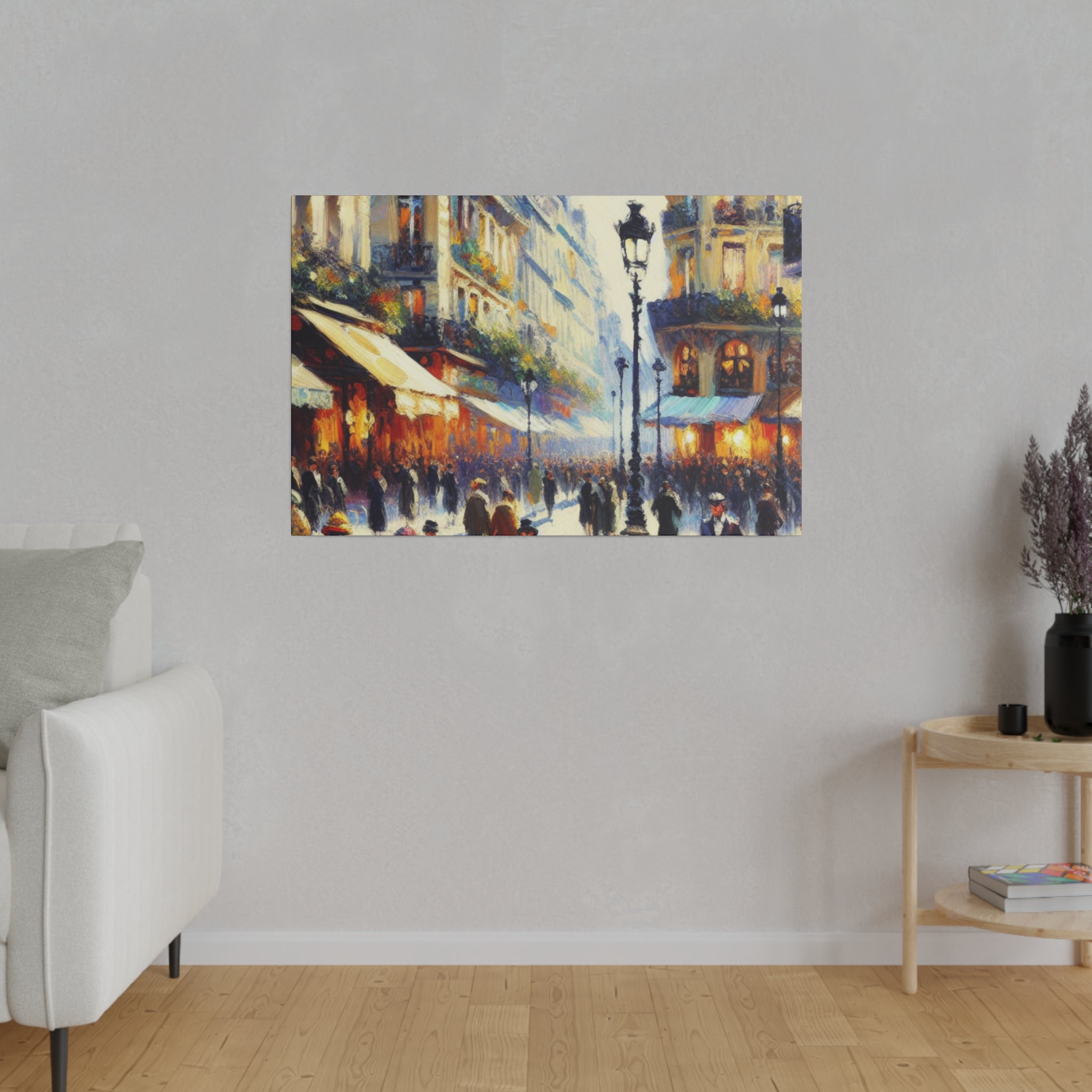 Riviera Reverie Blend French Street Painting Canvas