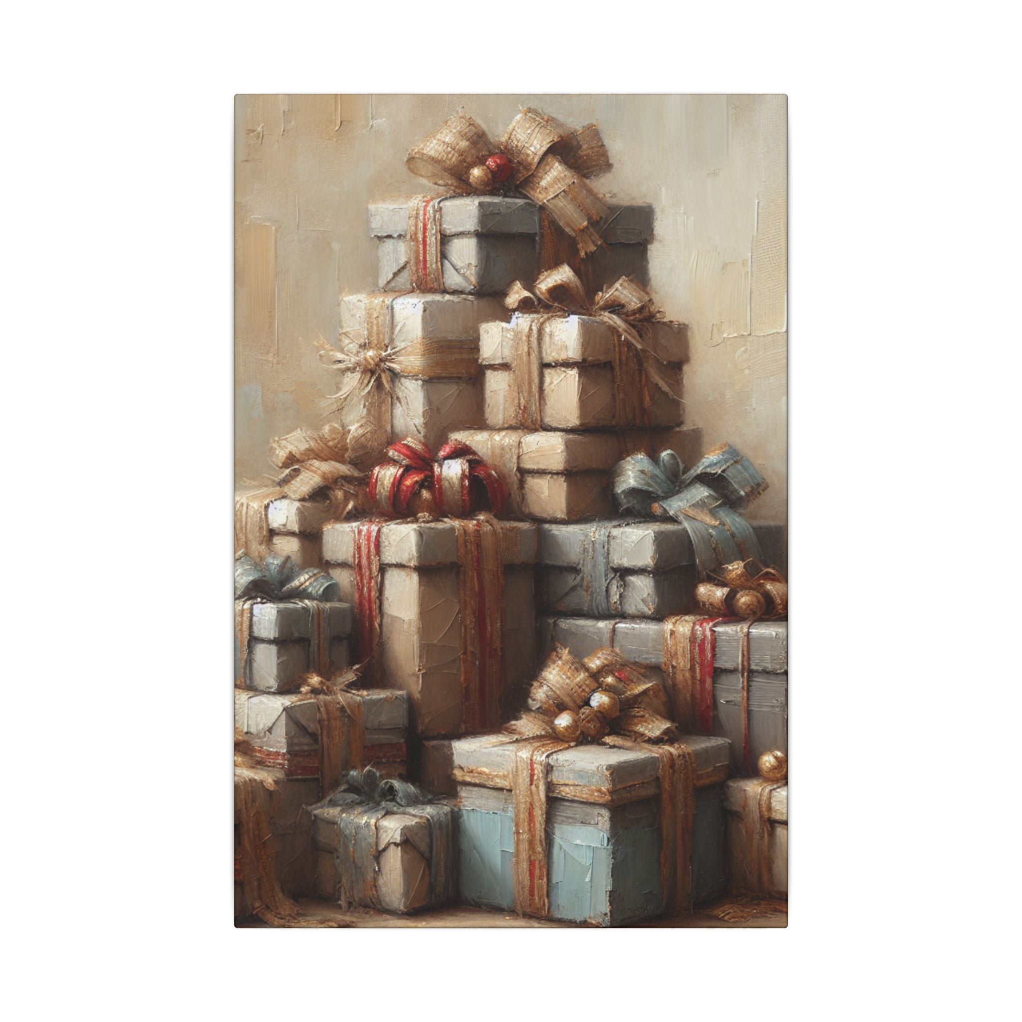 Rustic Christmas Gifts Canvas