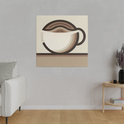 Abstract Minimalist Coffee Impressions Coffee Wall Art Canvas