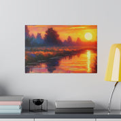 Dawn's Ember Awakening Sunrise Painting Canvas