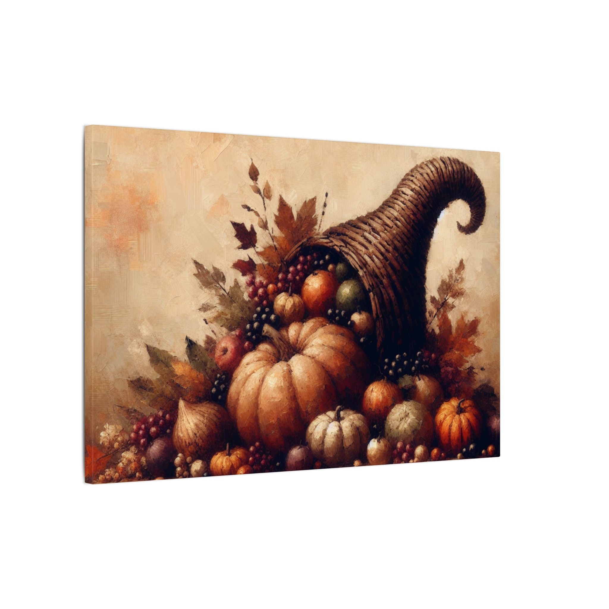 Autumn Harvest Cornucopia Canvas