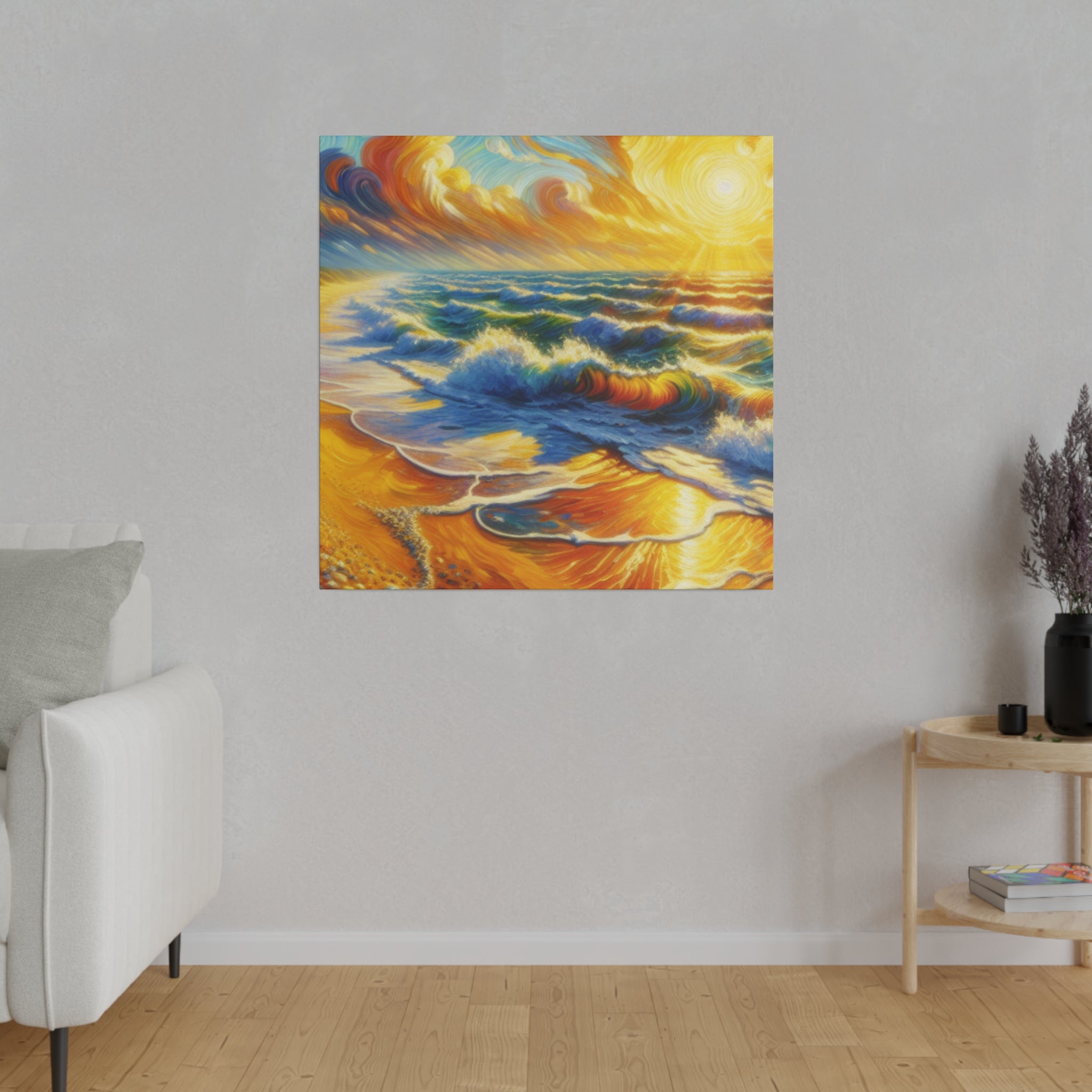 Vibrant Coastal Impressions Beach Painting Canvas