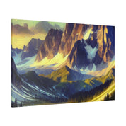 Mountain Whispers at Dusk Mountain Landscape Painting Canvas