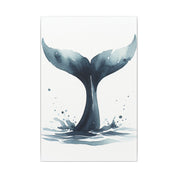 Whale Tail Silhouette Canvas