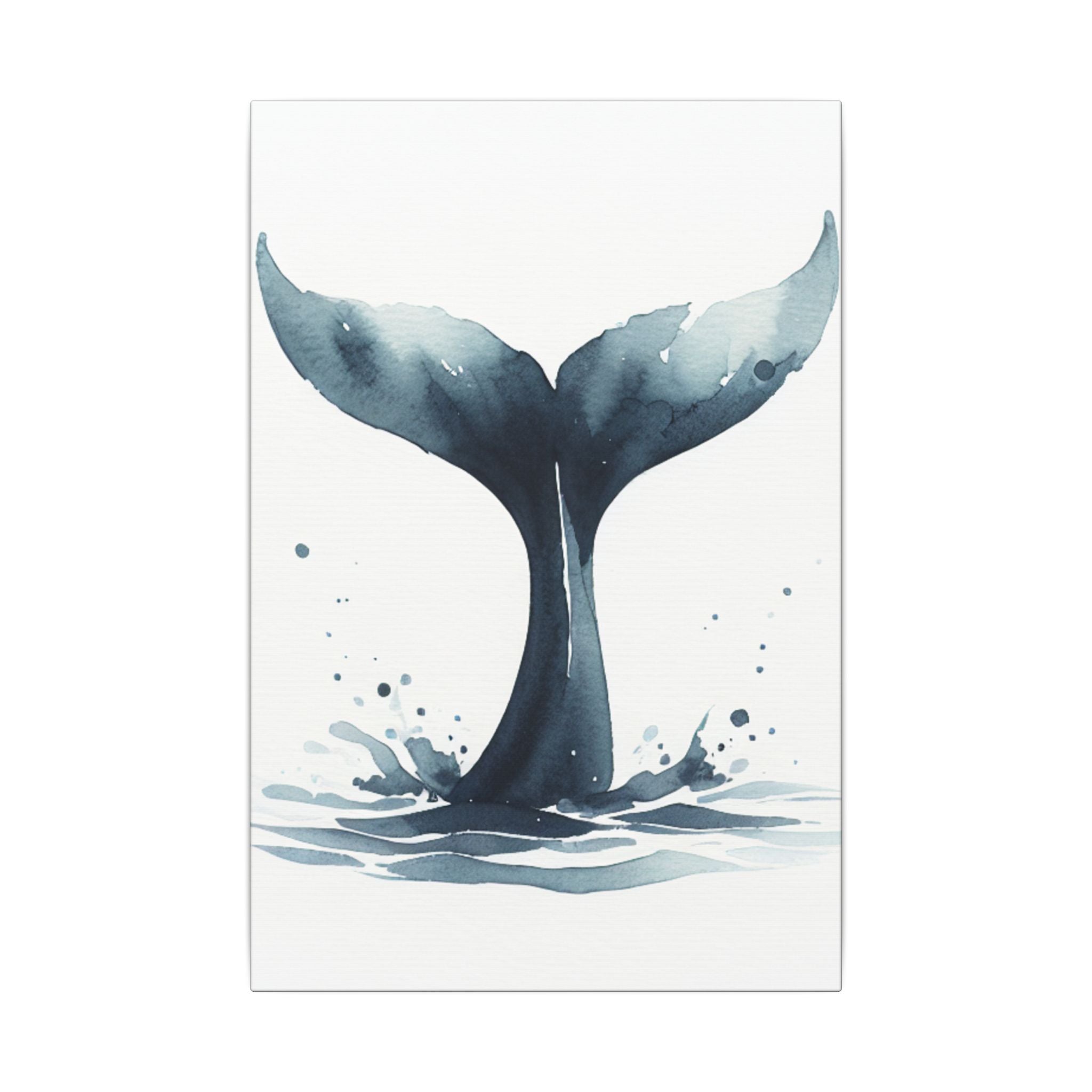 Whale Tail Silhouette Canvas