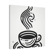 Simplicity in Sips Minimalist Coffee Art Canvas