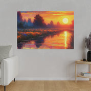 Dawn's Ember Awakening Sunrise Painting Canvas