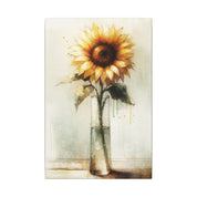Rustic Sunflower Vase Canvas