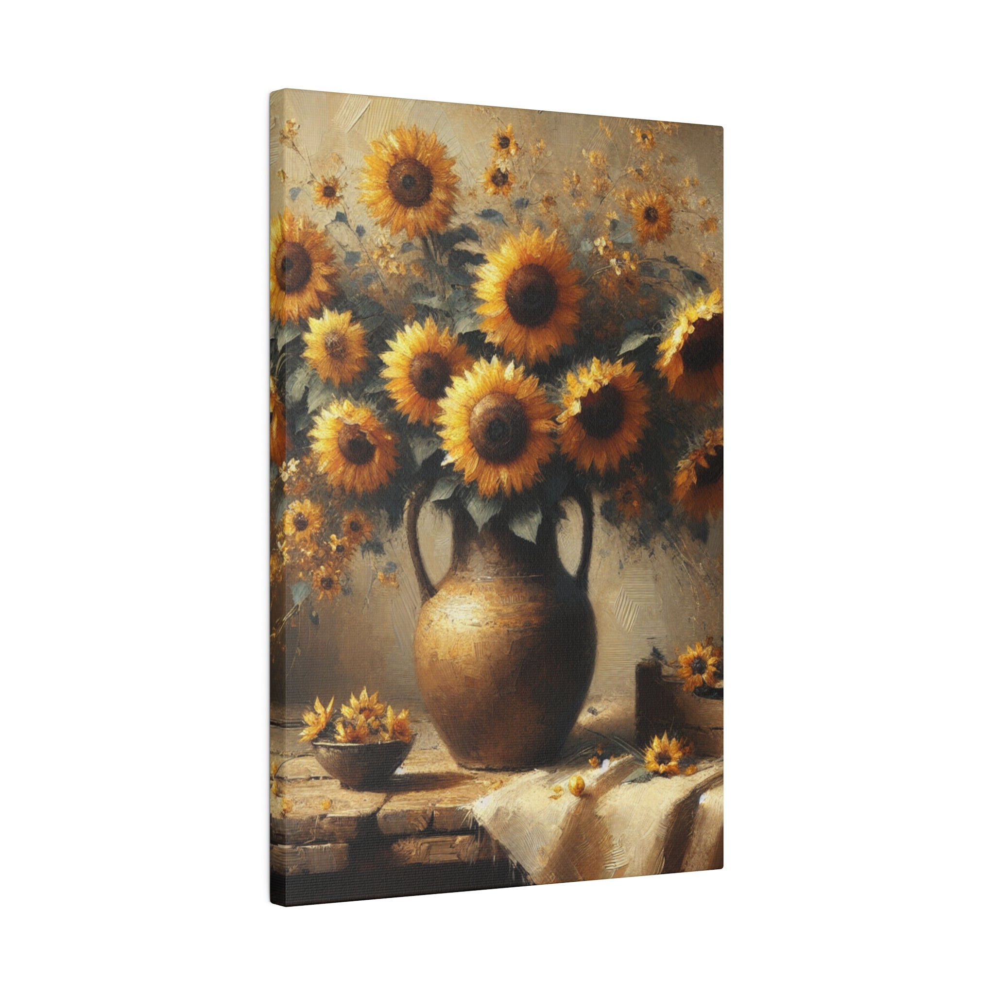 Blossom Memoirs Flowers In Vase Sunflower Painting Canvas