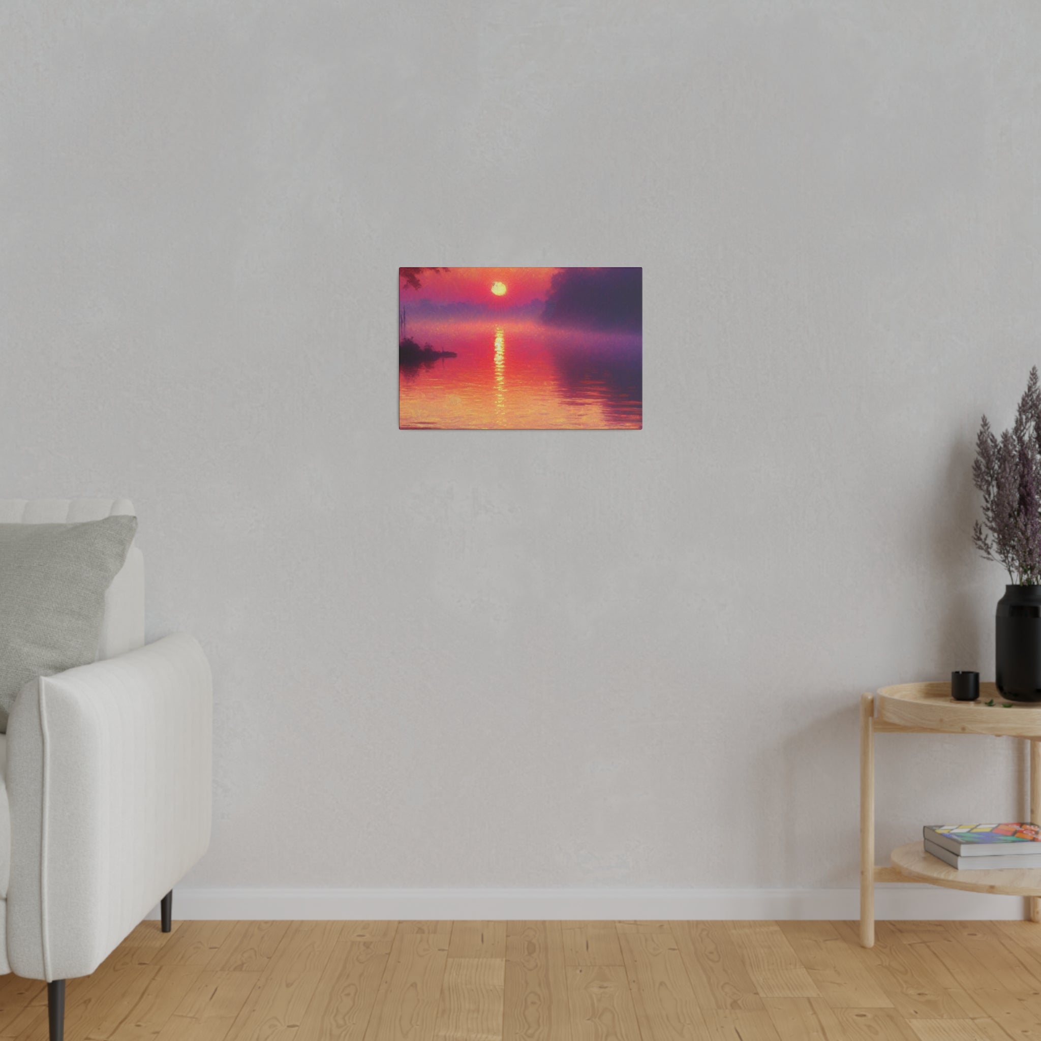 Dawn's Radiant Embrace Sunrise Painting Canvas