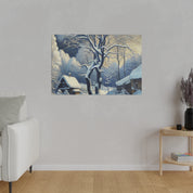 Pastoral Winter Whisper Snowscape Winter Painting Canvas