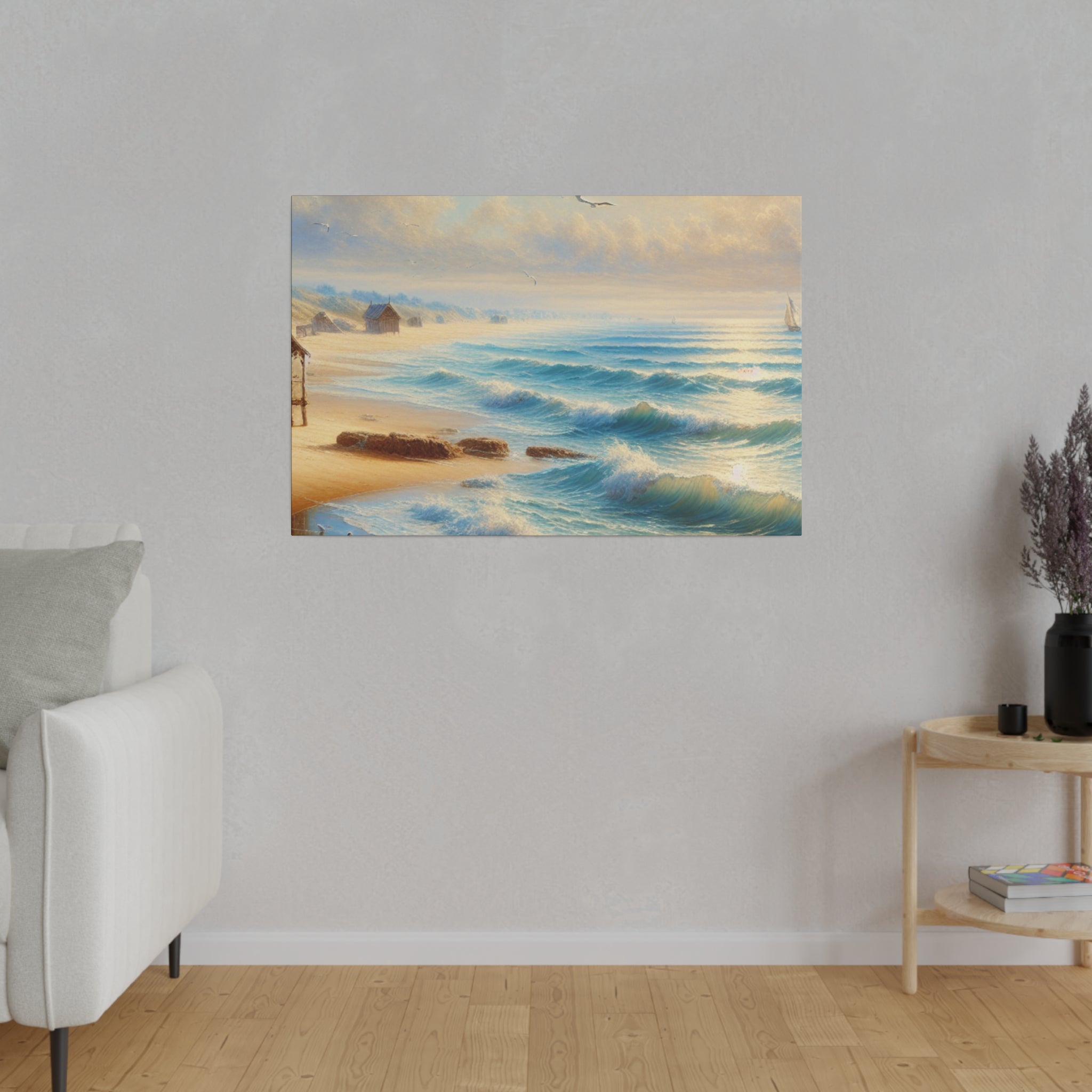 Seashore Reverie Coastal Beach Painting Canvas