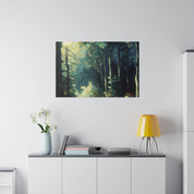 Bright Moonlight Forest Painting Canvas