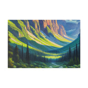 Majestic Dawn Mountain Landscape Painting Canvas