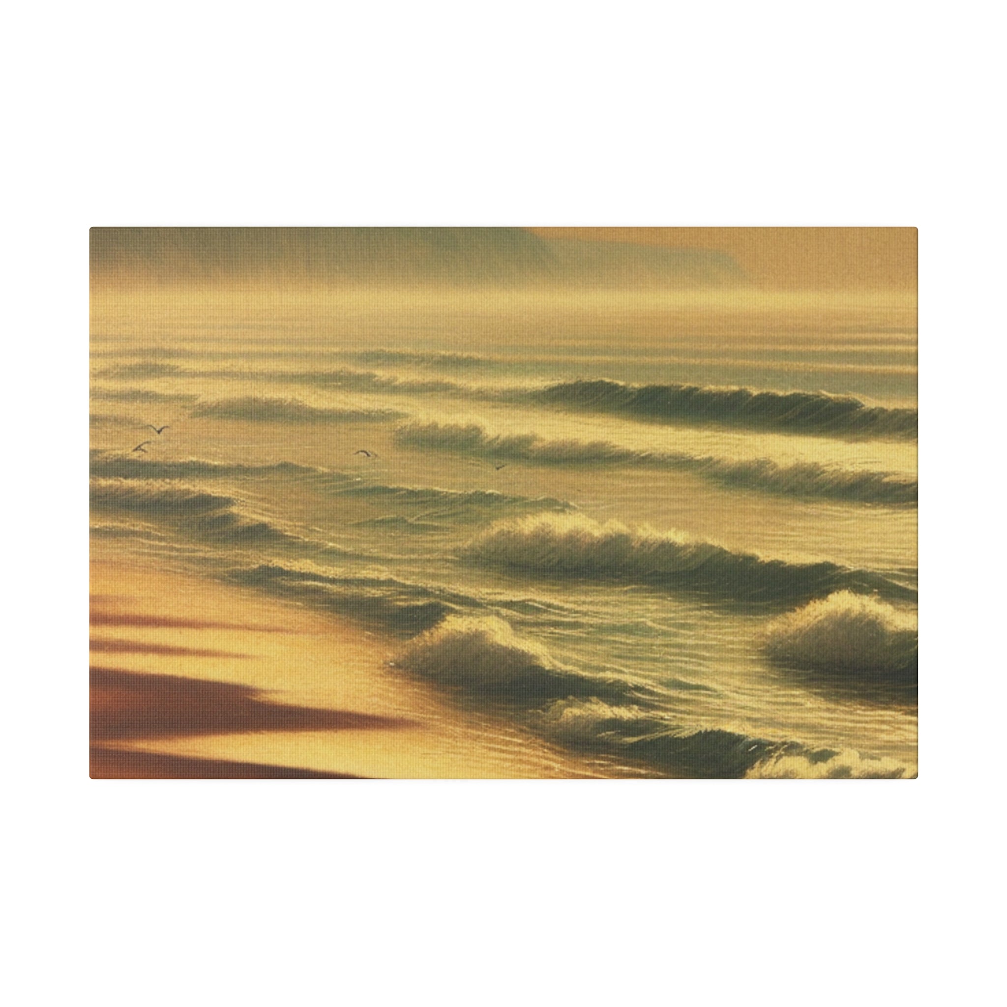 Ocean Serenity Tonalism Beach Painting Canvas