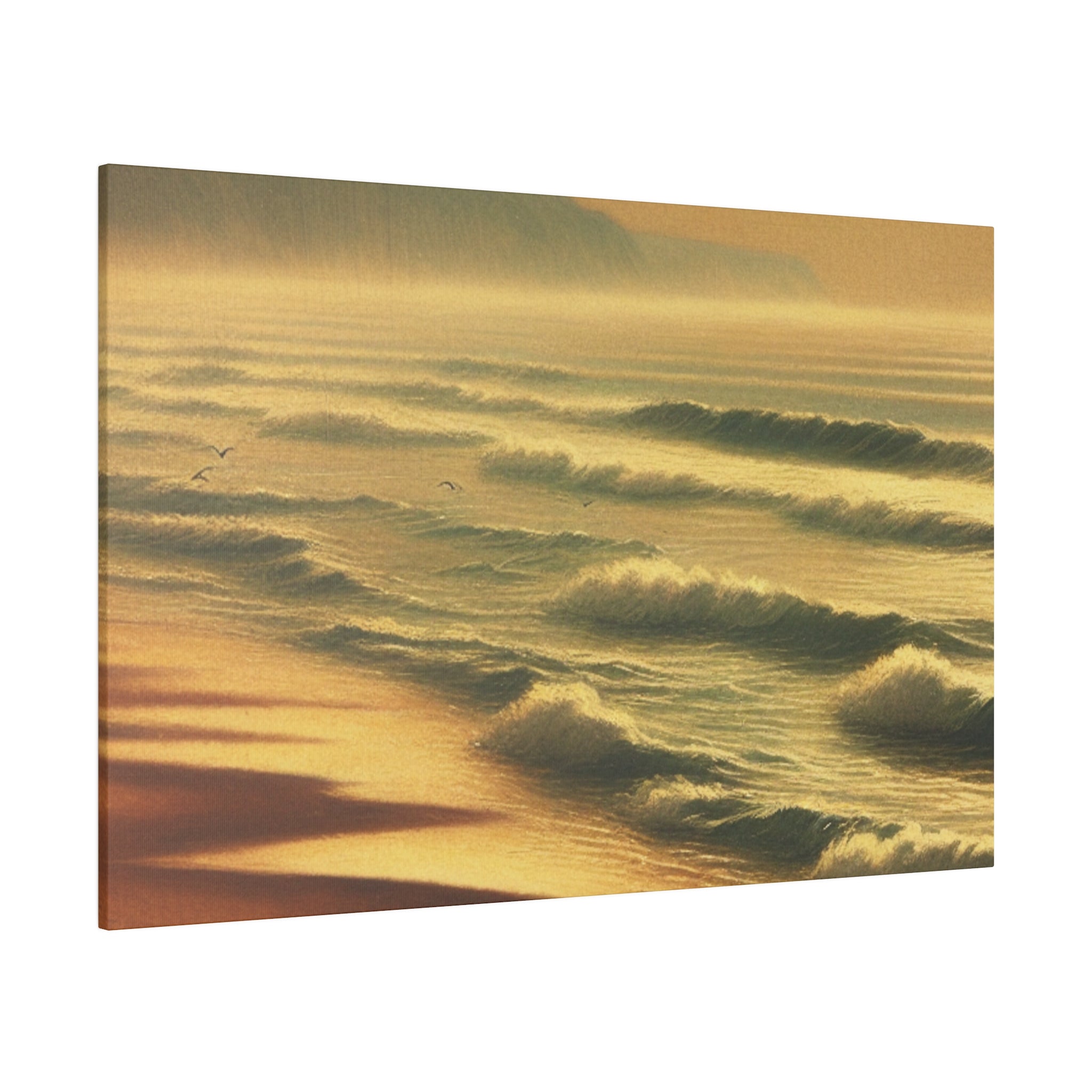 Ocean Serenity Tonalism Beach Painting Canvas