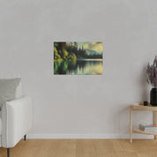 Serene Waterscape Reverie Lake Painting Canvas