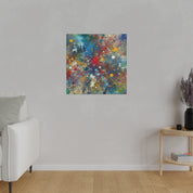 Split Splat Splatter Painting Colorful Abstract Art Canvas