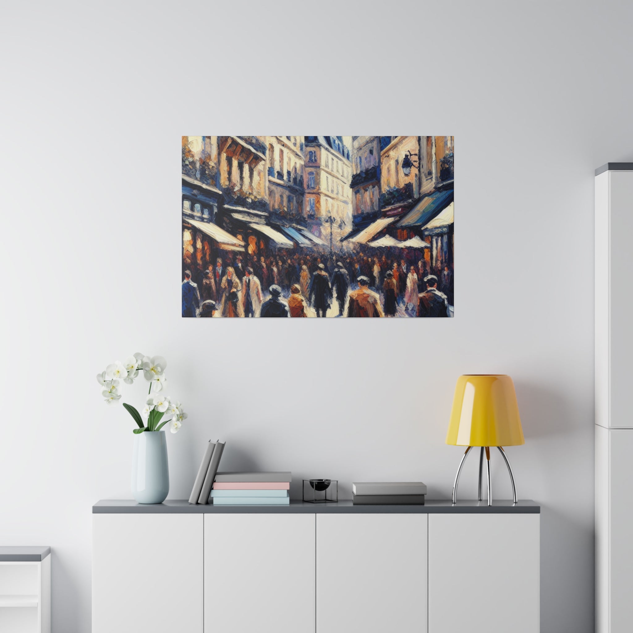 Parisian Melody French Street Painting Canvas