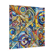 Geometric Curves Abstract Artwork Painting Canvas