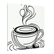 Minimalist Coffee Cup Sketch Canvas