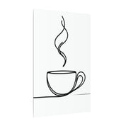 Minimal Coffee Mug Steam Canvas