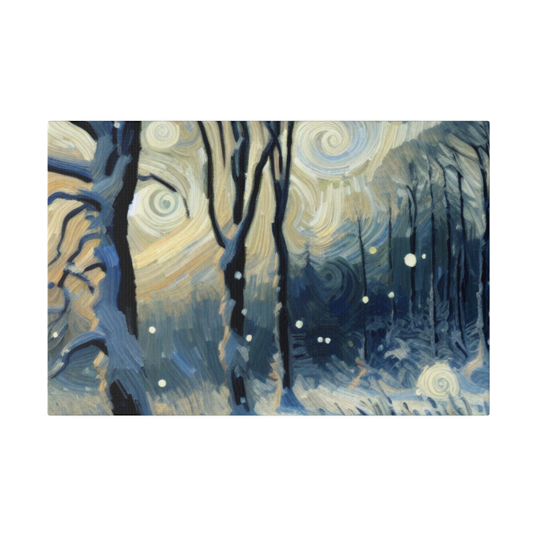 Vintage Snowscape Vision Winter Painting Canvas