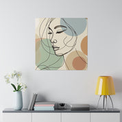 Earthborn Essence Line Art Boho Style Wall Decor Canvas