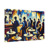 Old Time Expressionist European Cafe Artwork Canvas