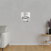 Coffee Artwork | Minimalist Coffee Cup Art | Coffee Shop Wall Art Canvas