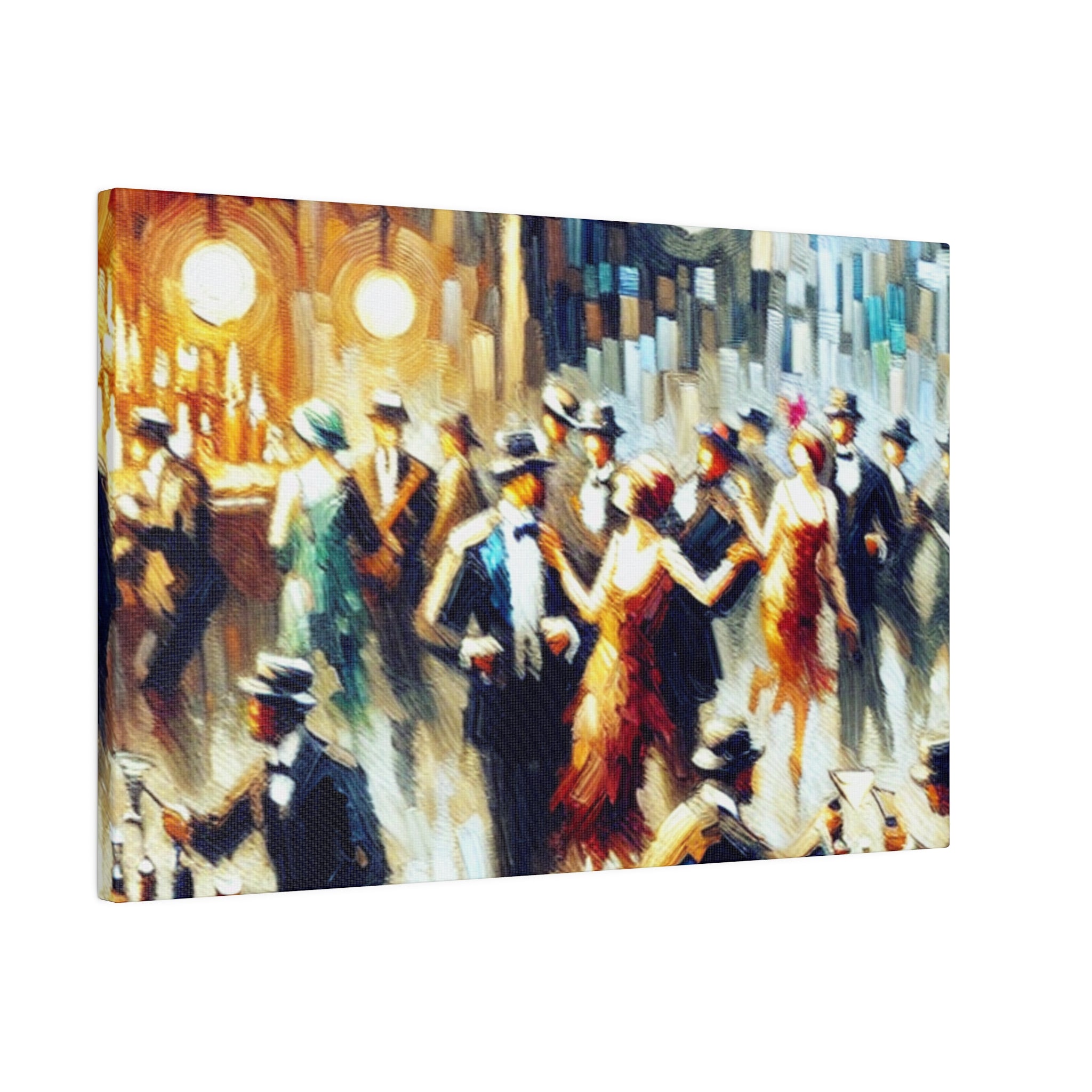 Bar Painting | 1920s Speakeasy Scene | Home Bar Decor Canvas