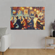 1950s Classic American Pub Scene Retro Bar Art Canvas