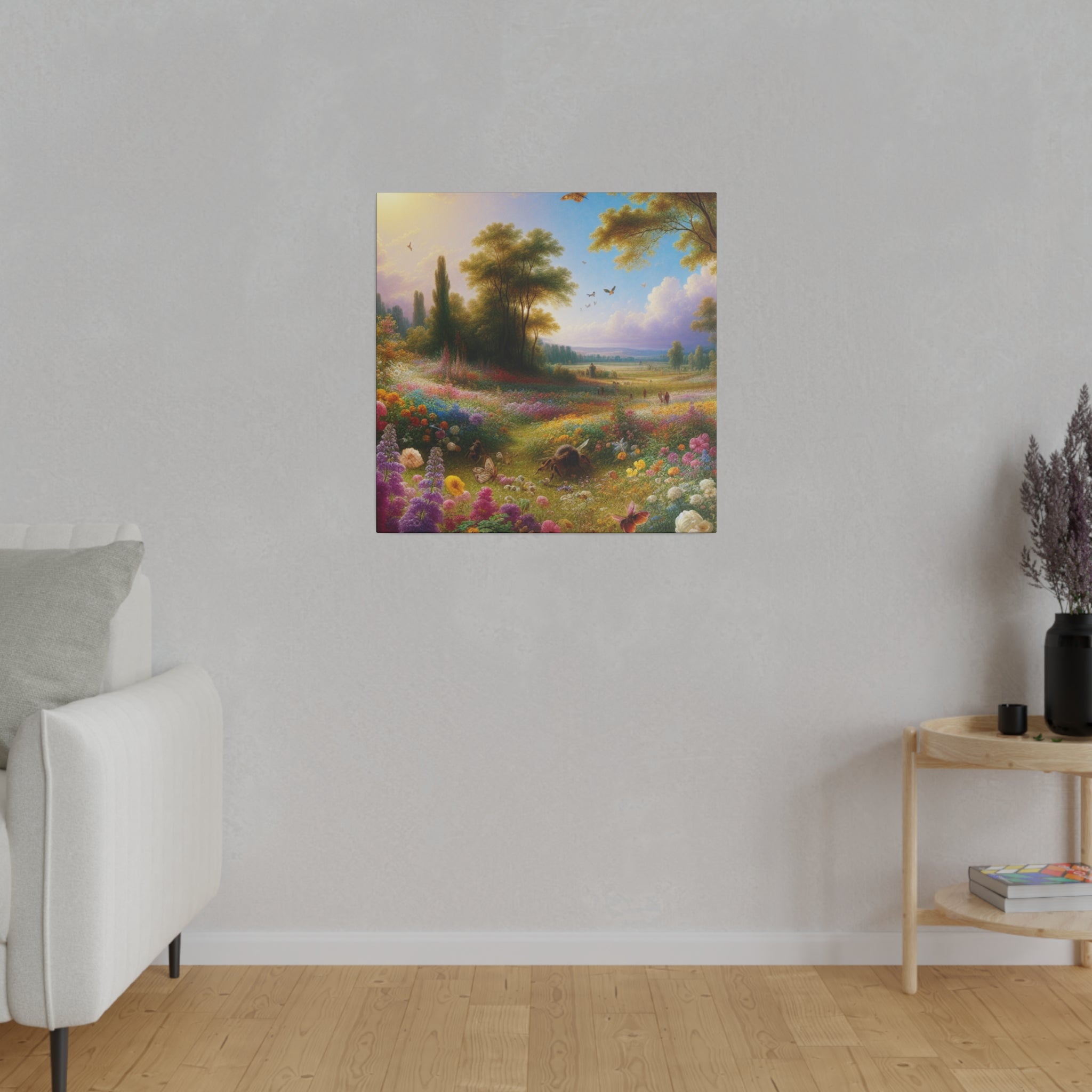 Flourishing Blooms Landscape Nature Painting Canvas