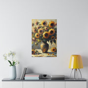 Blossom Nostalgia Flowers In Vase Sunflower Painting Canvas