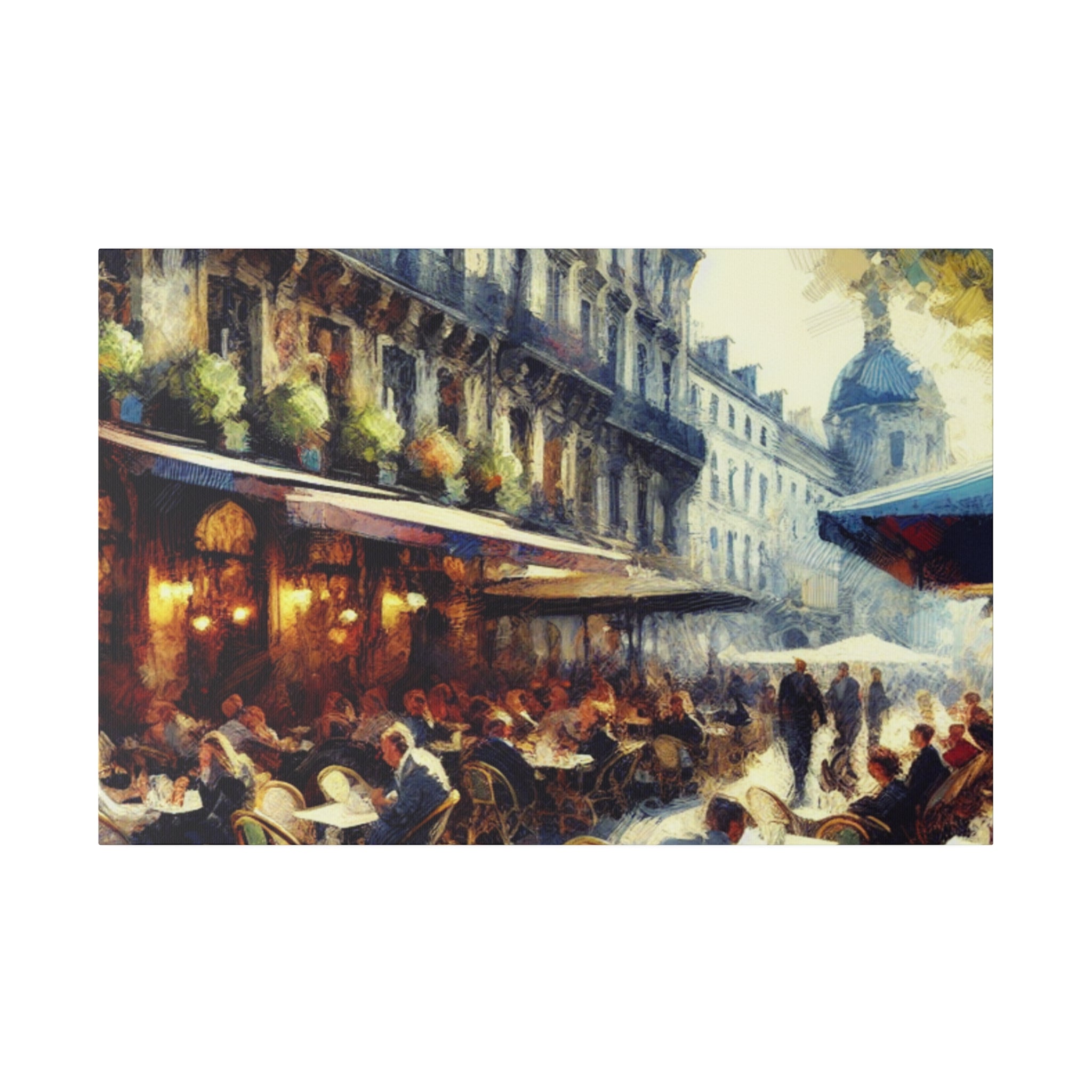 Espresso Enigma European Cafe Artwork Canvas