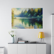 Secluded Serenity Lake Painting Canvas