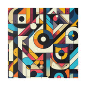 Geometric Symphony in Maximalist Hues Geometric Painting Canvas