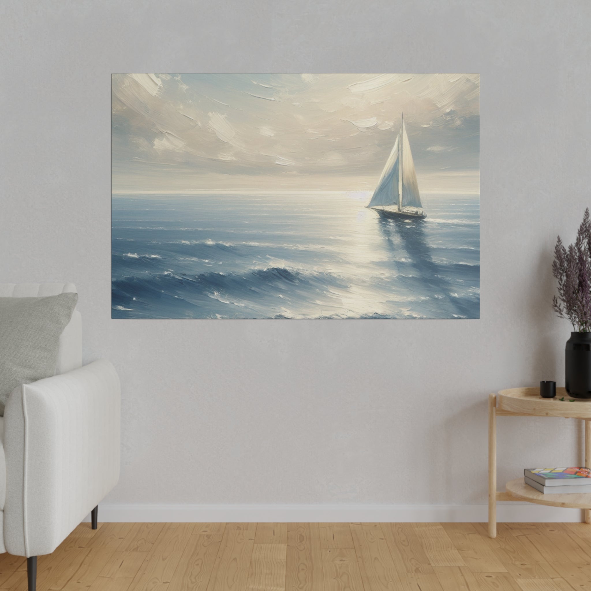 Serenity Sails Sailboat Painting Canvas