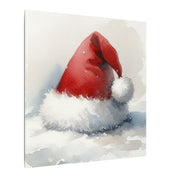 Santa Hat in Snow Canvas