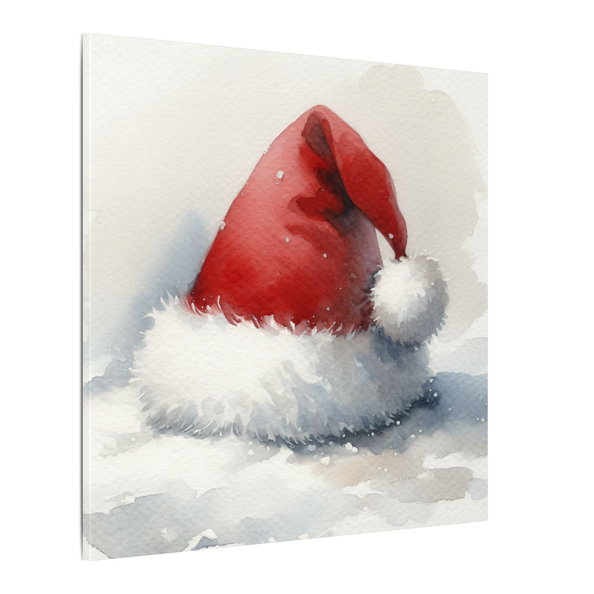 Santa Hat in Snow Canvas
