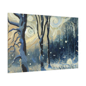 Vintage Snowscape Vision Winter Painting Canvas