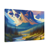 Serene Brilliance Mountain Landscape Painting Canvas