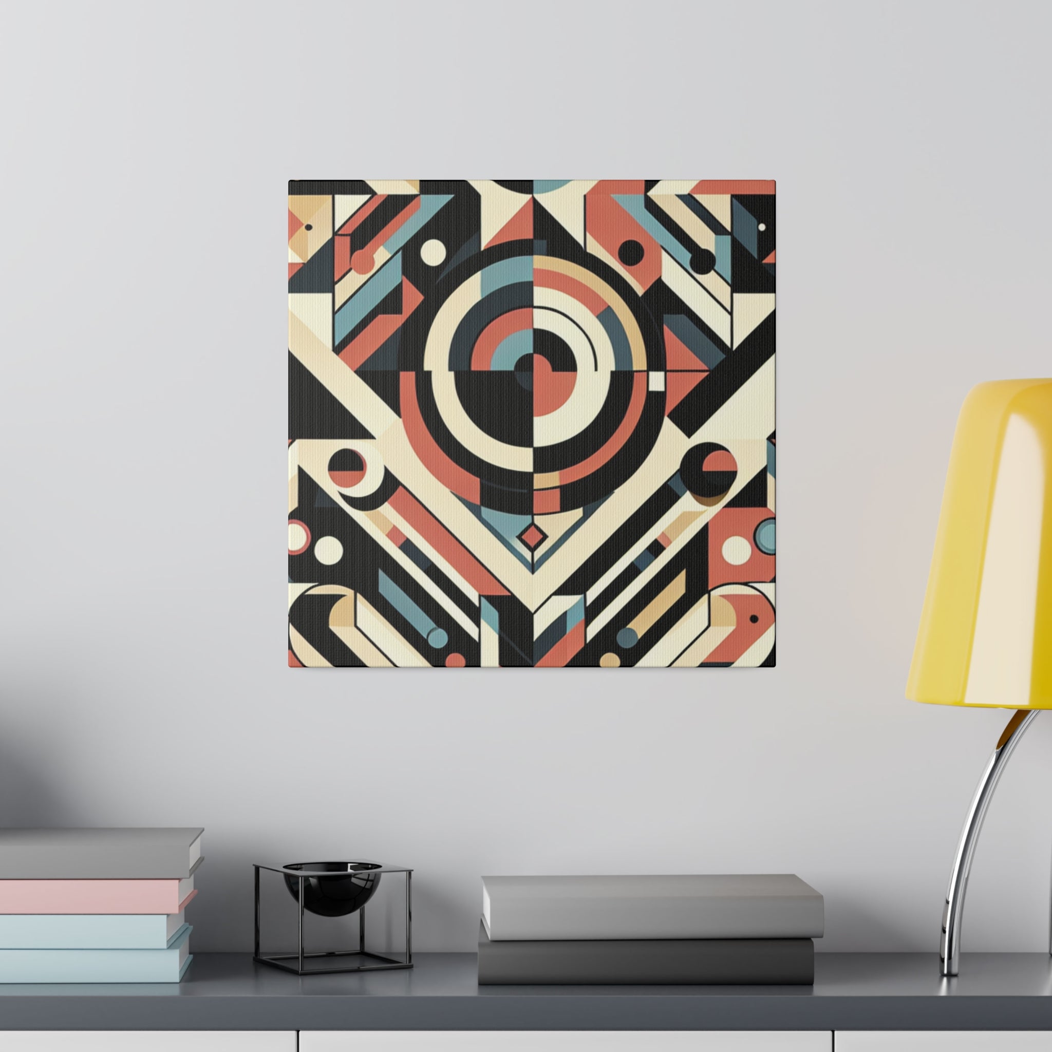 Maximalist Mosaic of Modernity Geometric Painting Canvas